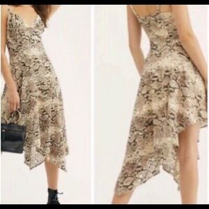 NWOT Free People Midnight Dancer Snake Lace Midi